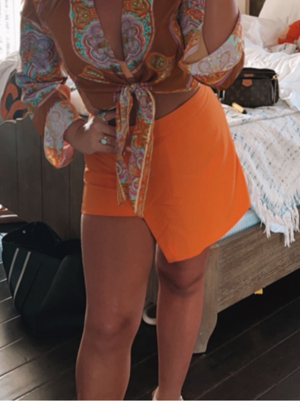Sincerely Jules orange skirt